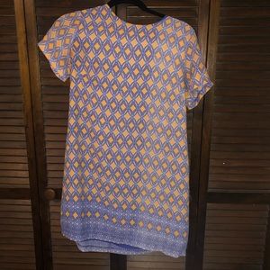 Boutique- Geometric print shift dress